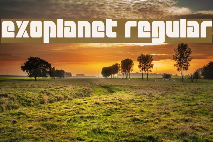 Exoplanet Regular Font examples