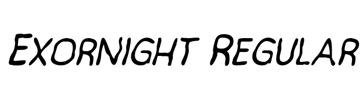 Exornight Regular  नि: शुल्क फ़ॉन्ट्स डाउनलोड