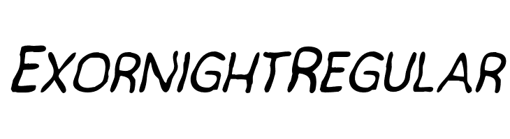 Exornight Regular  les polices de caractères gratuit tlcharger