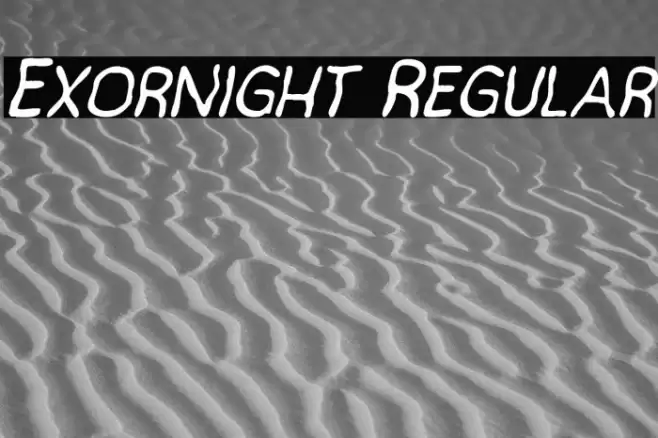 Exornight Regular Font examples