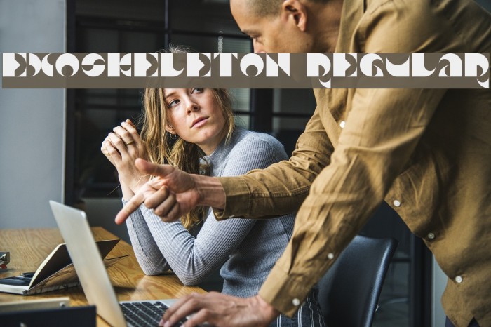 Exoskeleton Regular Font examples