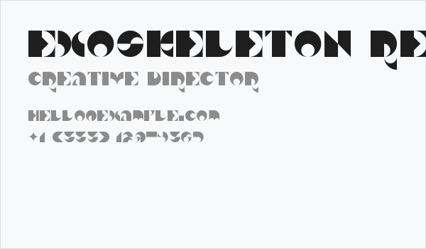 Exoskeleton Regular Business Card