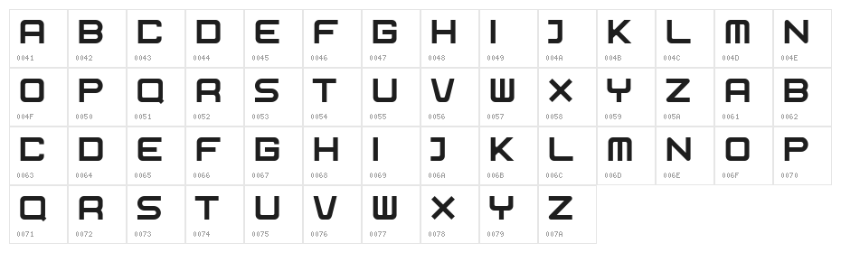 Exosphere Regular Character Map