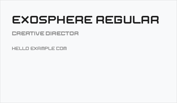 Exosphere Regular Business Card