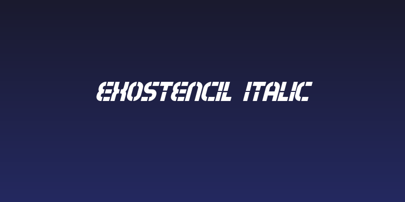 Exostencil Italic Social Header