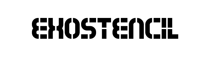Exostencil  les polices de caractères gratuit tlcharger