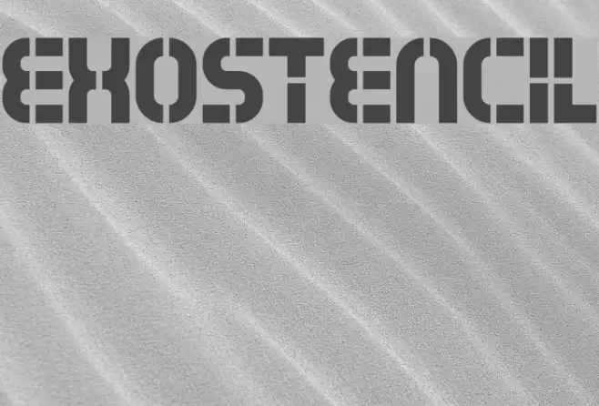 Exostencil Font examples