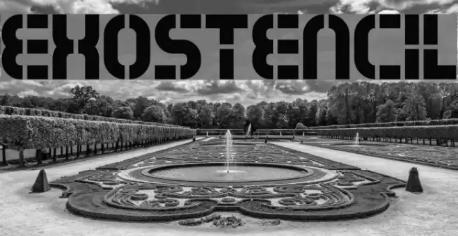 Exostencil Font examples