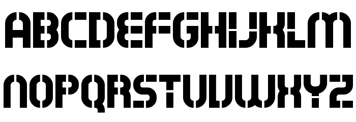 Exostencil Шрифта строчной
