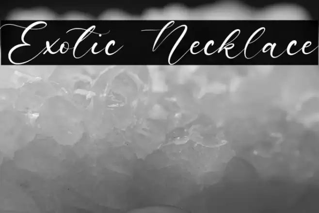 Exotic Necklace Font examples