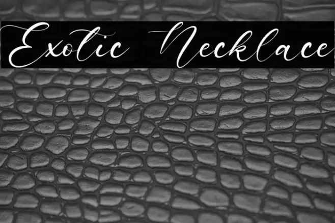 Exotic Necklace Font examples