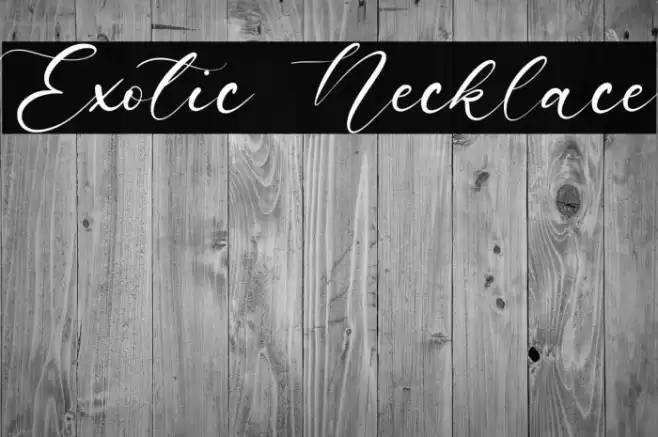Exotic Necklace Font examples