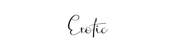 Exotic  Frei Schriftart Herunterladen