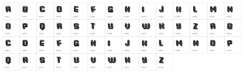 Exotica Regular Character Map