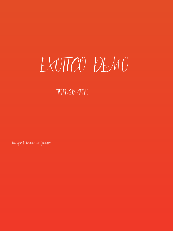 Exotico Demo Poster