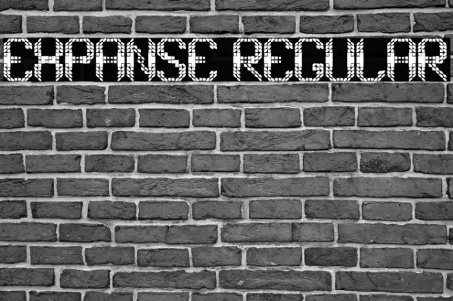 Expanse Regular Schriftart examples