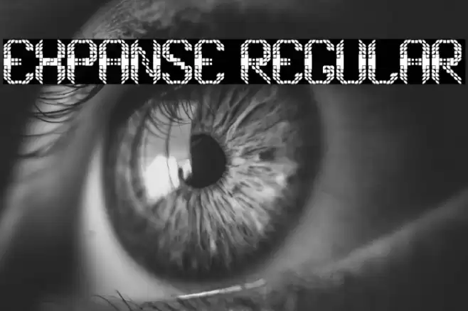 Expanse Regular Schriftart examples