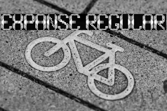 Expanse Regular Schriftart examples