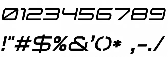 Expansiva-BoldItalic Font Alte caractere