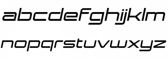 Expansiva-BoldItalic Font Litere mici