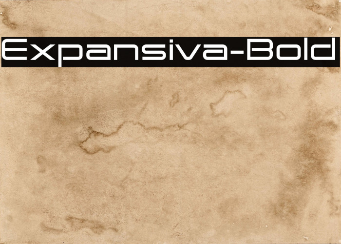 Expansiva-Bold Font examples
