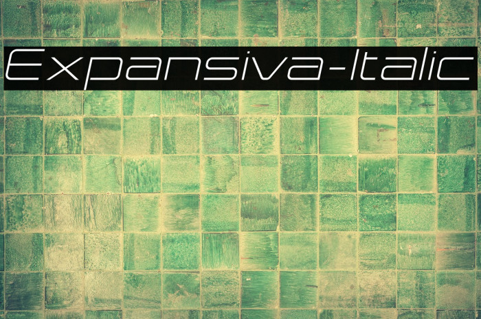 Expansiva-Italic Font examples