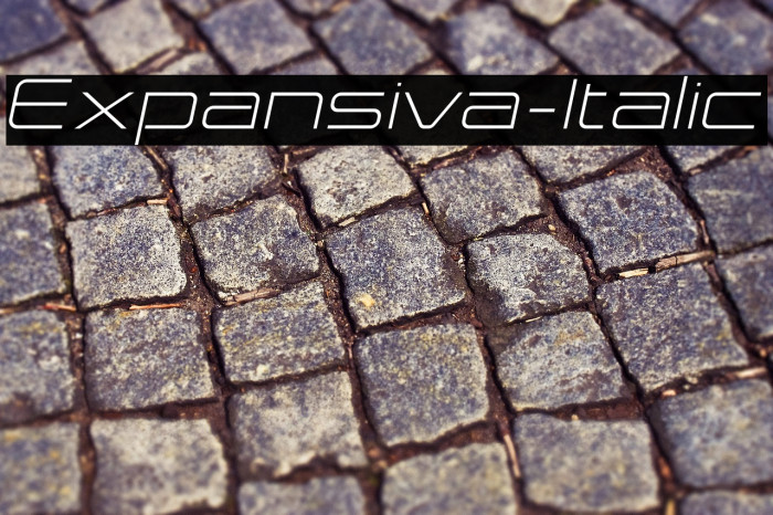 Expansiva-Italic Font examples