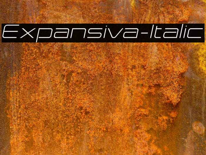 Expansiva-Italic Font examples