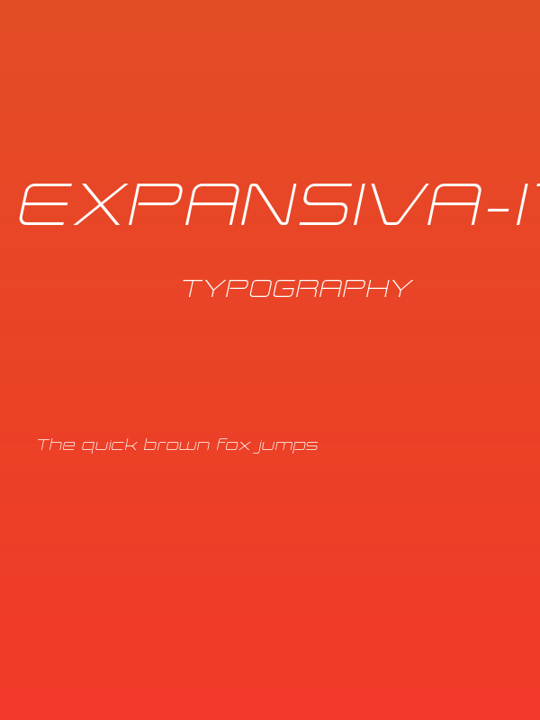 Expansiva-Italic Poster