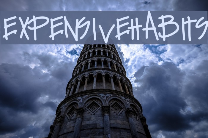 ExpensiveHabits Font examples