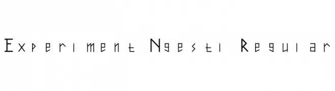Experiment Ngesti Regular  Frei Schriftart Herunterladen