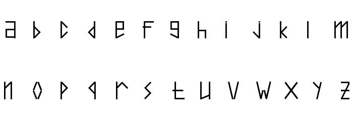 Experiment Ngesti Regular Font LOWERCASE