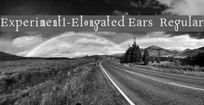 Experiment1-Elongated Ears  Regular Font examples