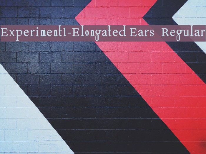 Experiment1-Elongated Ears Regular Font examples