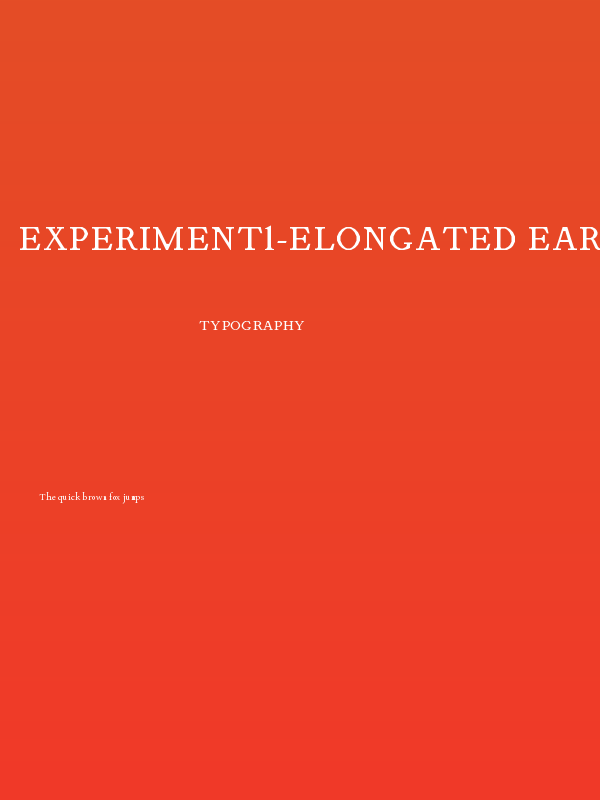 Experiment1-Elongated Ears  Regular Poster