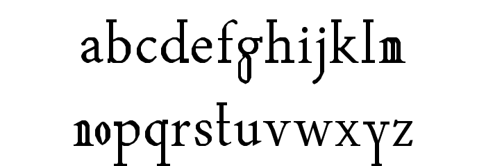 Experiment1-Elongated Ears Regular Font LOWERCASE