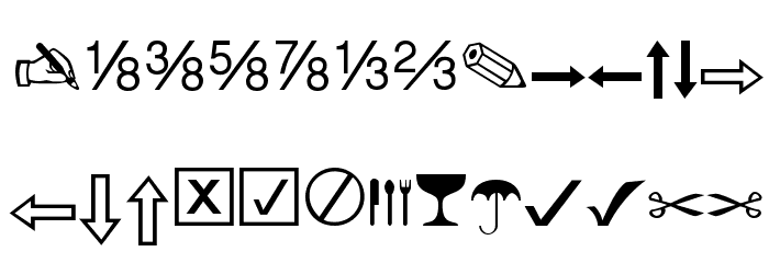 Expert Dingbats Normal Font LOWERCASE