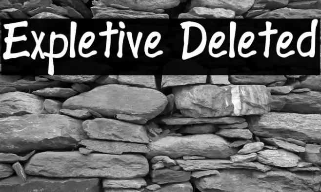 Expletive Deleted Font examples