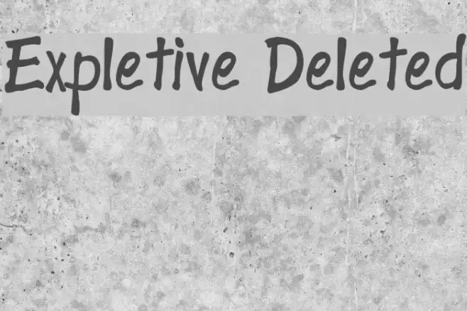 Expletive Deleted Example 1