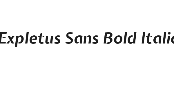 Expletus Sans Bold Italic Logo