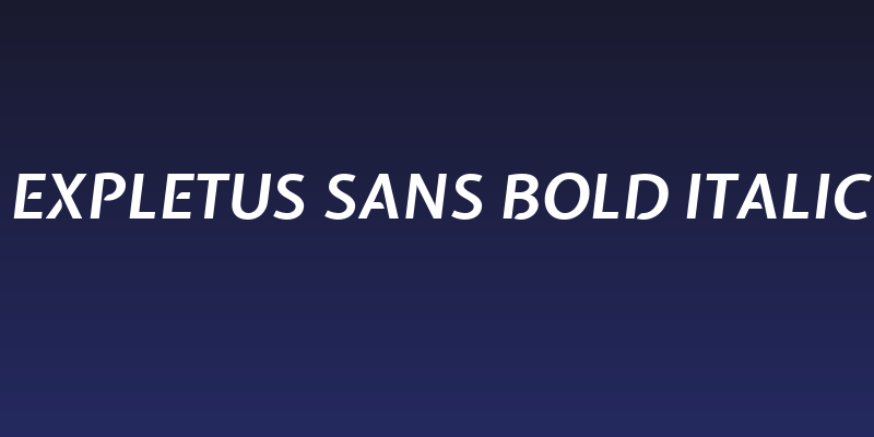 Expletus Sans Bold Italic Social Header