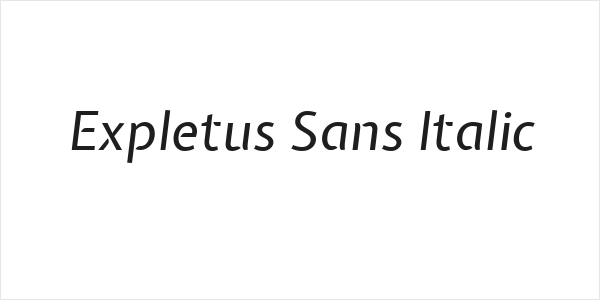 Expletus Sans Italic Logo