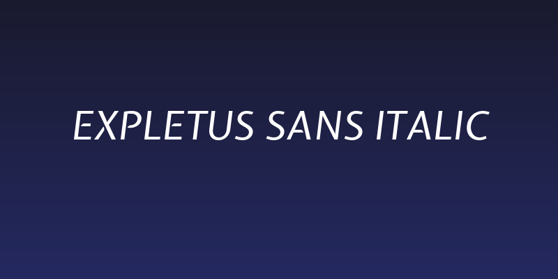 Expletus Sans Italic Social Header