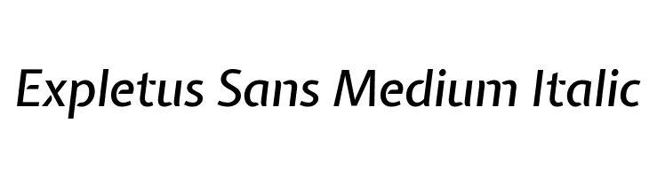 Expletus Sans Medium Italic Font