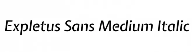 Expletus Sans Medium Italic  Frei Schriftart Herunterladen