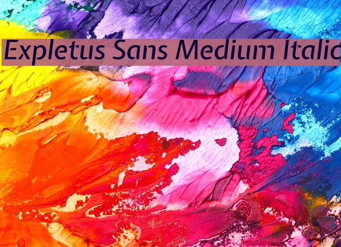 Expletus Sans Medium Italic Font examples