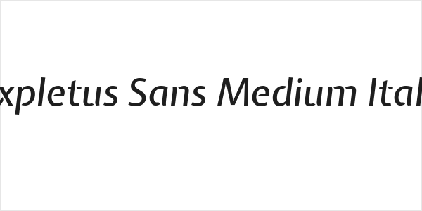 Expletus Sans Medium Italic Logo