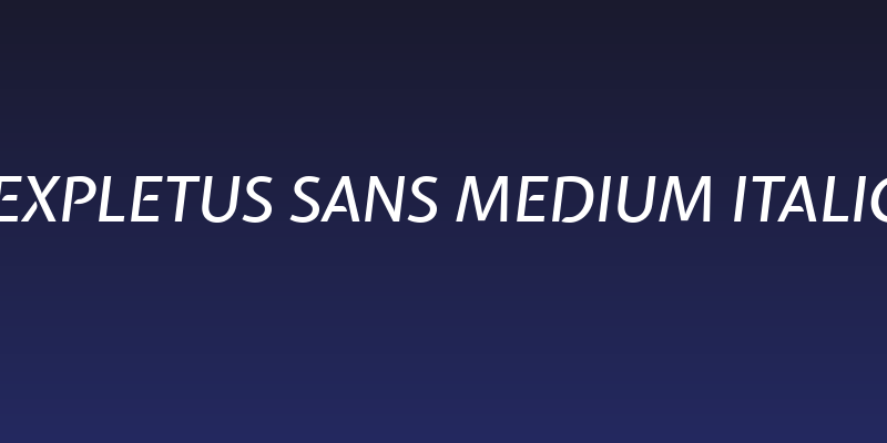 Expletus Sans Medium Italic Social Header