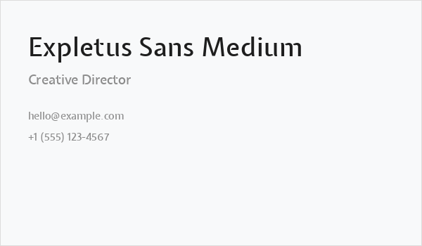 Expletus Sans Medium Business Card