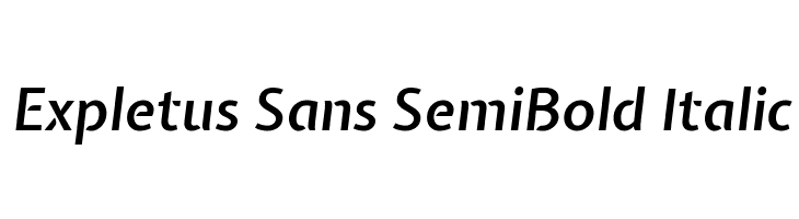 Expletus Sans SemiBold Italic Font